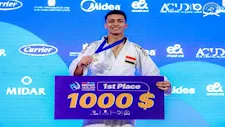 طالب بجامعة المنصورة يحصد المركز الأول في البطولة العربية للجودو بالعلمين