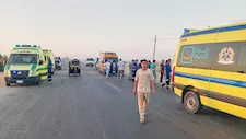 تسبب في إصابة 17 شخصا.. الصور الأولى لحادث جديد على طريق الدواويس