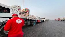 الهلال الأحمر المصري يطلق قافلة  "زاد العزة 265 " بأكثر من 3 آلاف طن لغزة