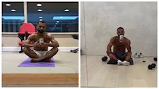 محمد صلاح يشارك المتابعين بصورة جديدة في الجيم