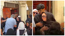 الأم المكلومة.. نجلاء فتحي في لحظة وداع جثمان ابنتها ياسمين