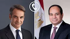 السيسى يعرب عن تضامن مصر الكامل مع اليونان في مواجهة تداعيات حرائق الغابات