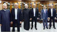 جمعة وعامر وعزام يزورون رئيس جامعة الأزهر للتهنئة بتوليه المنصب 
