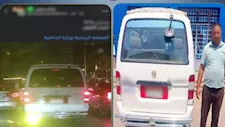 سائق ميكروباص يعرض قائدي السيارات للخطر بكشاف خلفي في بني سويف