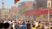 حريق هائل يلتهم مخزن أدوات طلاء في عرب الرمل بالمنوفية