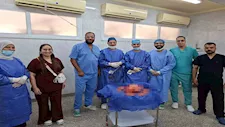 استئصال ورم يزن 10 كيلو من بطن مريض بمستشفى أسيوط الجامعي