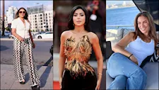 كارولين عزمي بفستان من الريش الذهبي وجانا دياب جريئة.. لقطات نجوم الفن