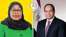السيسي يعزي رئيسة تنزانيا هاتفيا في وفاة زوجها