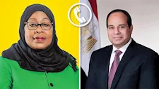 الرئيس السيسي يوجه رسالة دعم لتنزانيا ويبحث تعزيز الشراكة بين البلدين