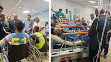 محافظ السويس يتفقد مصابي حادث السخنة بالمجمع الطبي - فيديو وصور