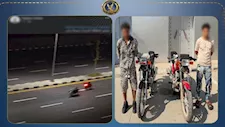 على طريقة الأكشن.. ضبط قائدي دراجتين ناريتين بعد استعراض خطير بمدينة نصر
