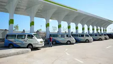 بدء التشغيل التجريبي لموقف النقل الداخلي بالعليمن الجديدة