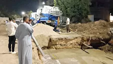أثناء التشغيل التجريبي.. كسر محبس بالخط الجديد يتسبب في قطع المياه عن مناطق بالأقصر