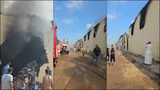 النيران التهمت محتوياته.. إصابة 8 أشخاص في حريق بمصنع أحذية وشنط بالإسماعيلية