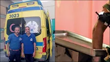 ماكينة فرم لحوم تبتلع ذراع شاب.. ورجال الإسعاف ينقذون حياته