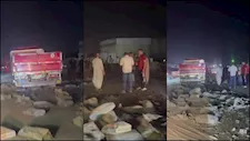 "حمولة أسمنت على الأسفلت".. تصادم جرار زراعي بسيارة نصف نقل في كفر شكر ـ صور 