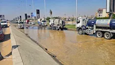 "شفط مياه وهبوط أرضي".. فتح طريق الواحات باتجاه أكتوبر وتعديل حركة المرور