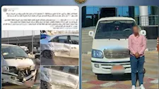 "ماشي عكس".. ضبط سائق ميكروباص دهس سيارة سيدة بـ 6 أكتوبر