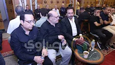 ياسر جلال وريهام حجاج.. نجوم الفن في عزاء زوجة الكاتب أيمن سلامة 