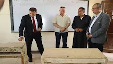 بعد أزمة جلابية المدير.. مدرسة برقطا بالقليوبية بلا سور وطابور الصباح في الشارع