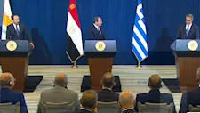 مصر وقبرص واليونان: حل الدولتين الطريق لتحقيق السلام العادل والدائم