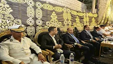 بعد وفاته في حادث أليم.. محافظ المنيا يقدم واجب العزاء في معاون مباحث سمالوط غرب 