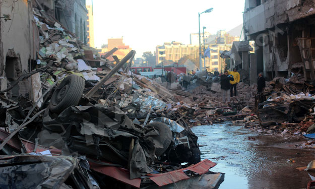 عدسة مصراوي ترصد آثار حادث انفجار مديرية أمن الدقه