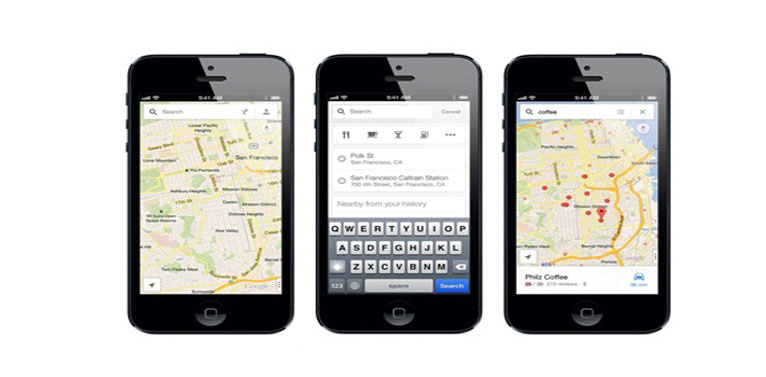 جوجل تحدث خرائطها لأجهزة iPhone