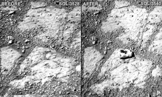 لغز على المريخ: صخرة تظهر فجأة أمام ''أوبرتيونتي''