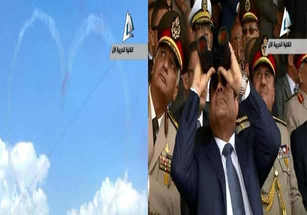الرئيس عبدالفتاح السيسي يشهد عروض جوية احتفالاً بذ