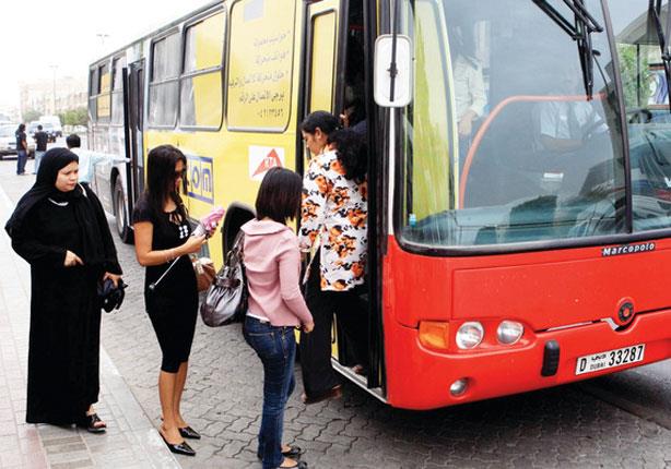 مستخدمي المواصلات العامة في دبي