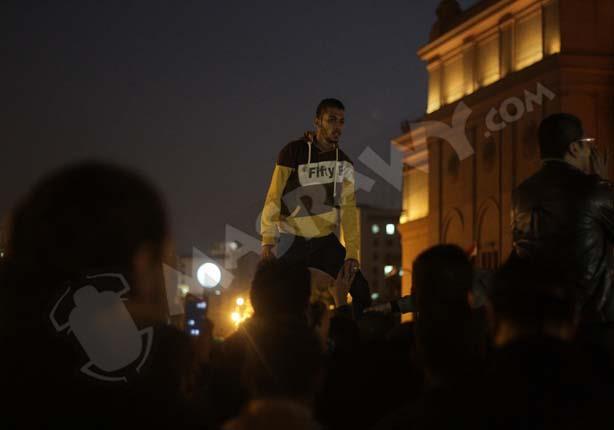 جانب من تظاهرات ميدان عبد المنعم رياض