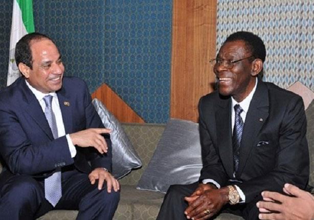 الرئيس السيسي ورئيس غينيا الاستوائية