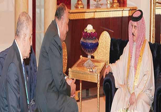  وزير الخارجية سامح شكرى مع ملك البحرين