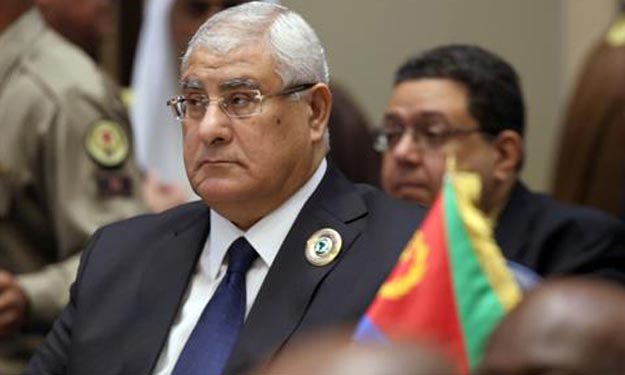 الرئيس منصور يؤكد اهتمام مصر بالإسهام في تنمية جنو