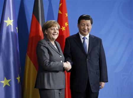الرئيس الصيني والمستشارة الألمانية