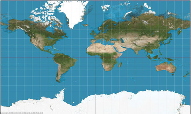 بالصور: خرائط العالم ''مزورة'' لصالح أحجام ''الدول