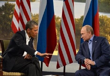  الرئيس الأمريكي باراك أوباما  و الرئيس الروسي فلا