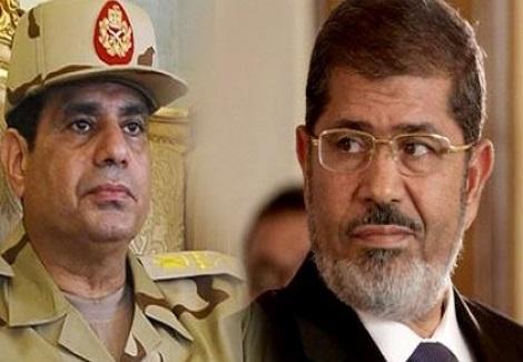 الرئيس السابق محمد مرسي و المرشح الرئاسي عبد الفتا