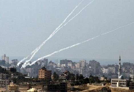 جانب من إطلاق النار بين إسرائيل وغزة