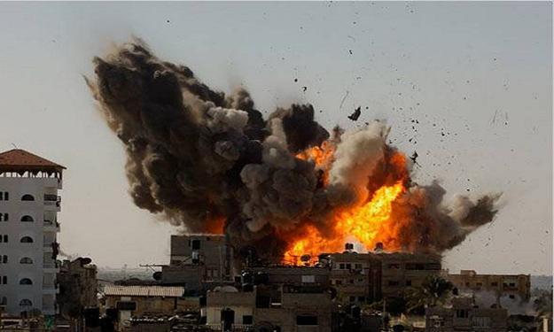 صورة ارشيفية من انفجارات غزة