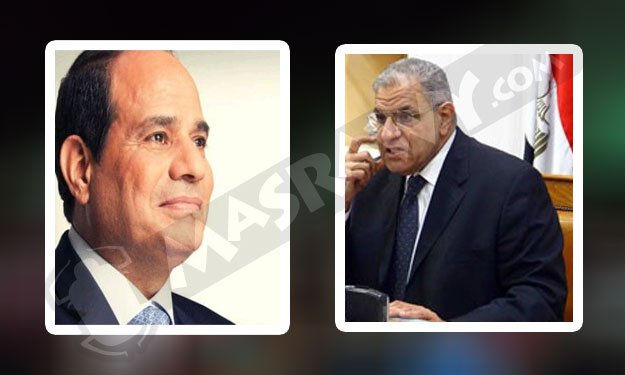 السيسي يناقش مع محلب وعدد من الوزراء خطة تمويل مشر