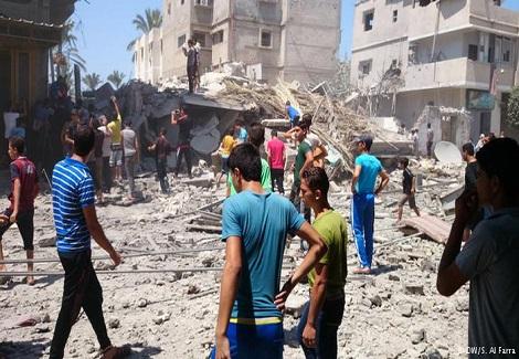اثار الدمار بقطاع غزة