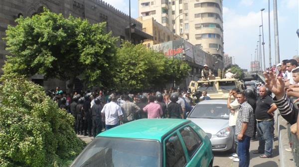 صورة من حادث تفجير محيط وزارة الخارجية