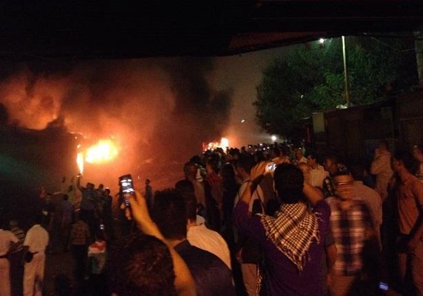 حريق بأحد قطارات الركاب بمحطة مصر