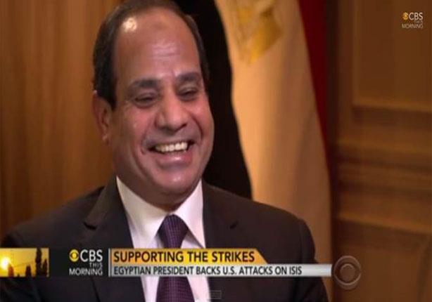 الرئيس عبد الفتاح السيسي في حوار على قناة سي بي إس
