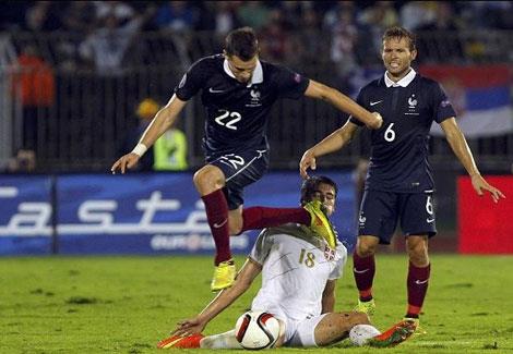 المباراة الوديه بين المنتخب الفرنسى و نظيره الصربى