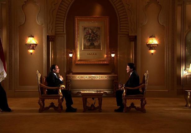 الرئيس السيسي خلال حواره مع فضائية سكاي نيوز عربية