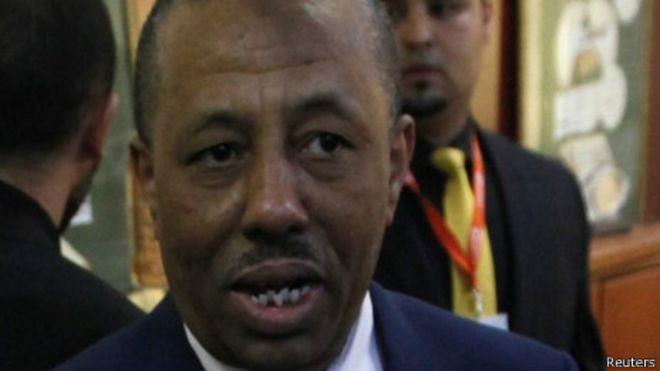 عبد الله الثني رئيس الوزراء الليبي في طبرق