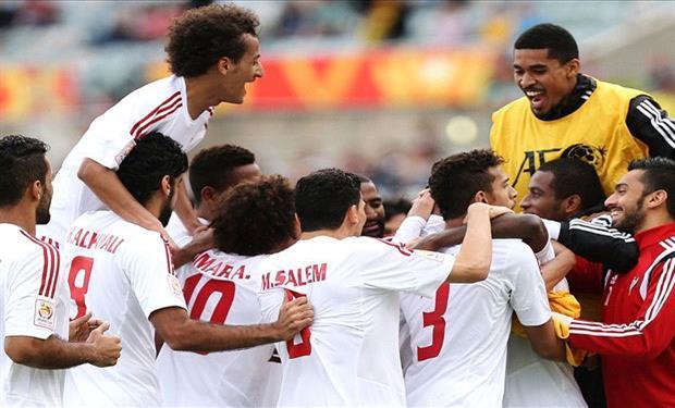 فرحة لاعبي المنتخب الإماراتي